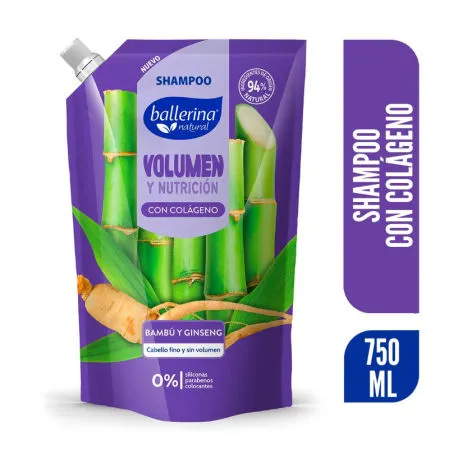 Shampoo Ballerina Bambú y Ginseng 750ml