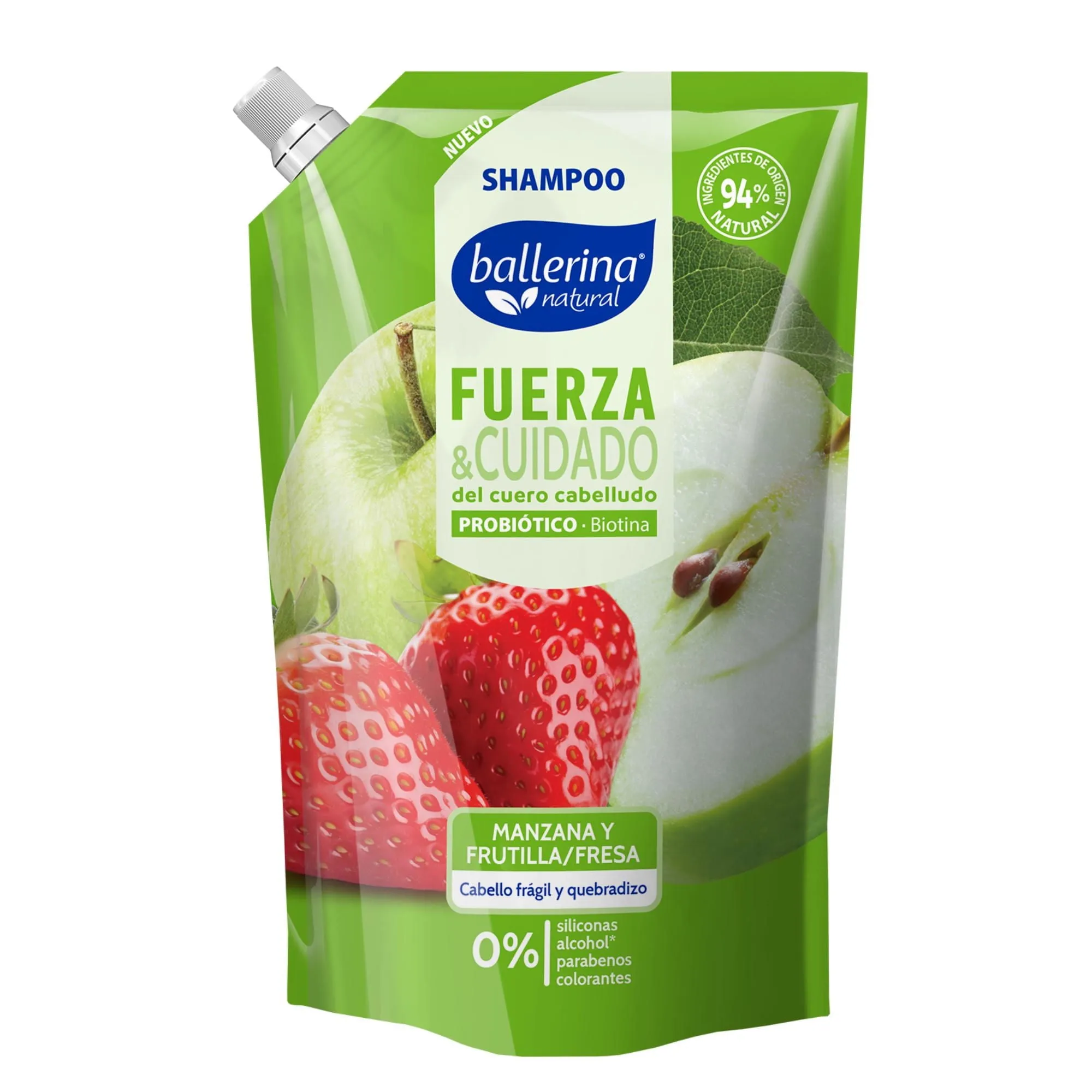 Shampoo Ballerina manzana y frutilla 750ml