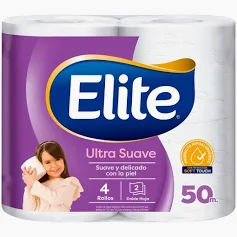 Papel Higiénico Elite 50 m x 4 unidades