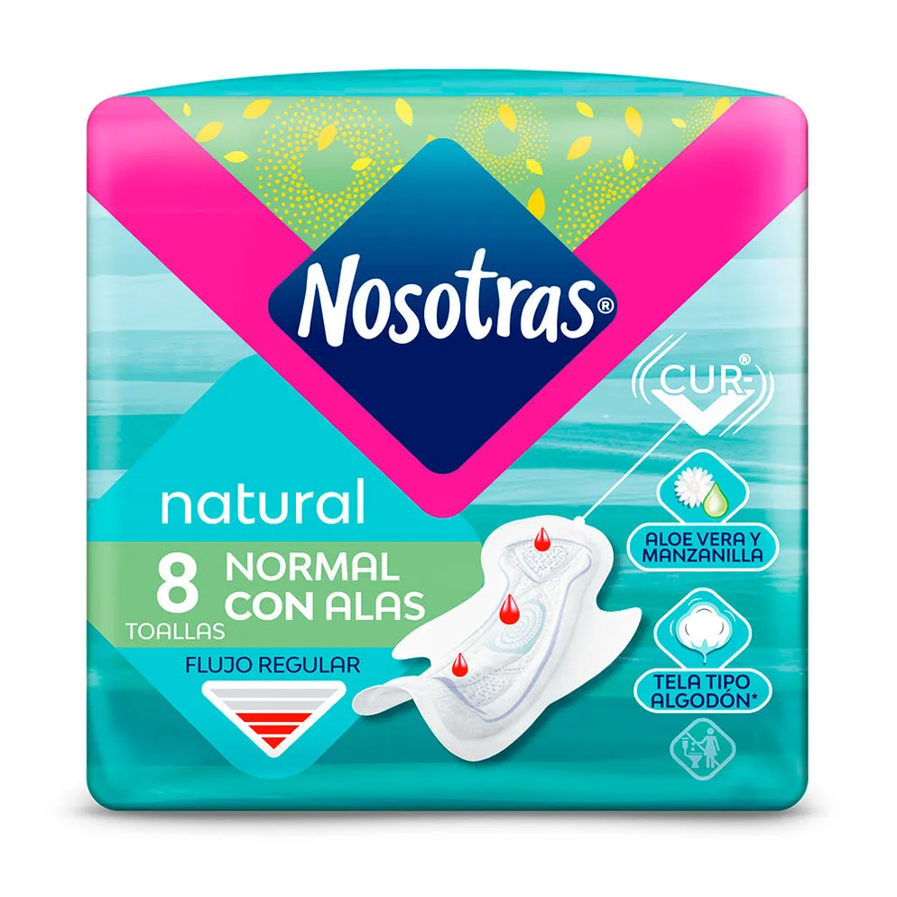 Nosotras Normal con alas 8 toallitas